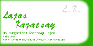 lajos kazatsay business card